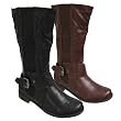 Bamboo by Journee Side Accent Buckle Boot Bamboo by Journee Side Accent Buckle Boot