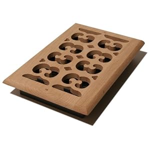 Decor Grates WS610W-U 6-Inch by 10-Inch Wood Wall Floor Register, Unfinished