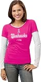 Seattle Seahawks Women's Pink Breast Cancer BCA Ribbon Script Long Sleeve Layered Tissue T-Shirt