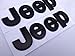 2PCS× Flat Matte Black JEEP Emblem Logo Stickers Cherokee Wrangler Unlimited