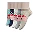 CozyWow Womens Girls Fun Crazy Low Cut Cartoon Pig/Elephant/Dog/Cat Cotton Socks (5 Pack)