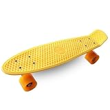 Yl-or Colorful Complete Plastic Cruiser Skateboard Street Surfing with Expedited Shipping Yellow Board SFT A009