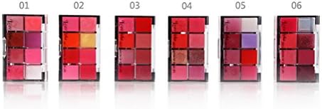 AWEN Love Alpha Star Makers Lip Kit Makeup Cosmetic 8 Color Professional Jelly Lip Gloss Gel Lipstick Palette (03)