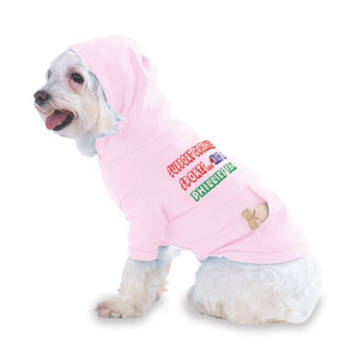 Support Organized Sports Kiss A PHILLIES Fan Hooded (Hoody) T-Shirt with pocket for your Dog or Cat Small Pink