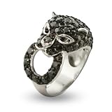 41RXzaPdGzL. SL160  Shimmering Black Panther CZ Cocktail Ring