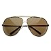 zeroUV Oversized Aviator Sunglasses for Men and Women, UV400 Protected 80s Style Large Aviators 70mm (Gold/Brown)