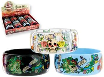 Ink Rock Out TATTOO Bangle Bracelet (Sold Individually)