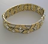 Antique 18K White And Yellow Gold Diamond Retro Bracelet