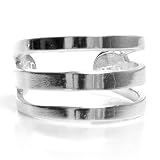 Sterling Silver Three Row Adjustable Toe Ring