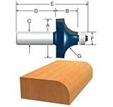 Bosch 85595MC 1-1/2-Inch Diameter 53/64-Inch Cut Carbide Tipped Roundover Router Bit 1/2-Inch Shank 