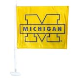 Michigan Wolverines Maize Car Flag