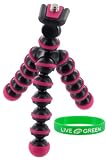 Flexible Tripod (Magenta / Black) for Fujifilm FinePix AV100 12 MP Digital Camera Black