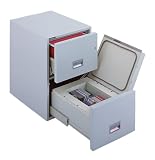 Schwab 2C125 Steel Gray Vertical 2 drawer mixed Media 25 Inch deep fire file