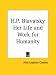 Book H.P. Blavatsky Her Life and Work for Humanity