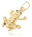 14k Yellow Gold Frog Charm
