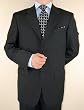 **NEW 2009 DESIGNER COLLECTION** New Mario Italian 2 Button Men Suits Virgin Wool 140s ~ Highest Quality ~ Perfect Fit ~ BLACK Stripe