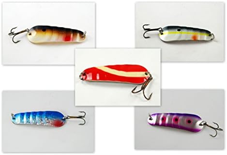 Sigi Pack of 5 crankbaits/spoons fishing lures for bass, walleye, trout - clearance items (Cast Blast Z)