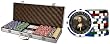 Da Vinci Masterworks Poker Chip Set w/500 Chips w/ Denominations, 2 Decks of Cards, & 5 Poker Dice
