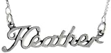 Sterling Silver HEATHER Name Pendant