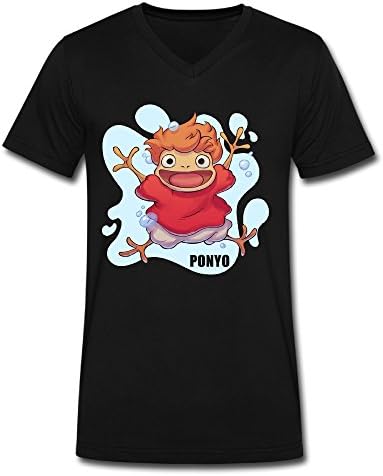 Ponyo Shop562 Gentleman V-neck 100% cotton Ponyo Tee Cheap