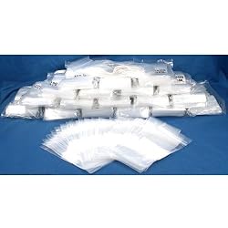 2000 Zipper Block Bags Plastic Shipping Baggies 3"x 5"
