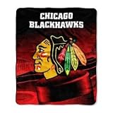 NHL Chicago Blackhawks 50-Inch-by-60-Inch Micro Raschel Plush Throw Power Shot Design