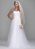 David's Bridal Spaghetti Strap Tulle with Sweetheart Neckline Style SAS1210