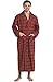 Del Rossa Men's 100% Cotton Classic Flannel Bathrobe Robe