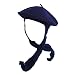 Navy Blue Classic Beret With Attached Scarf