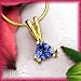 14K .40 CT Trillion Cut Tanzanite Pendant