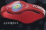 パワーバランス リストバンド 【POWER・BALANCE】 レッド*ホワイト 海外版 M【並行輸入品】