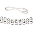 Double Strand 15-17 Inch 6.5-7mm White Freshwater Cultured Pearl Necklace