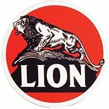 Signpast Reproduction Vintage Sign, LION GASOLINE