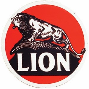 Buy Signpast Reproduction Vintage Sign, LION GASOLINE