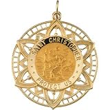 Saint Christopher Medal In 14kt Gold - B0002CWSMO