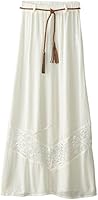 My Michelle Big Girls' Maxi Skirt with Tonal Lace Inset and Drawstring Waistband
