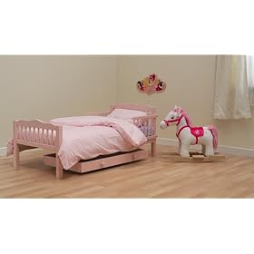 Saplings Pine Junior / Toddler Bed in Pink with Deluxe Foam Mattress