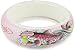 Ed Hardy "Koi Fish" Costume Jewelry Color Plastic Bangle With Logo, 8"