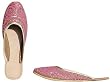 Beaded & Sequin Indian Leather Slippers for Women Handcrafted Casual Footwear Available in Various Sizes