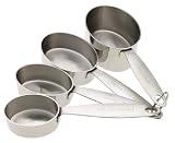 Cuisipro 4-Piece Stainless Steel Oval Measuring Cup Set