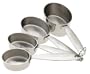 Cuisipro 4-Piece Stainless Steel Oval Measuring Cup Set