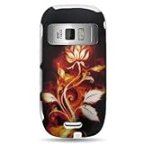 Hard Snap-on Shield With FLAMING ROSE Design RUBBERIZED Faceplate Cover Sle ....