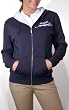 Dickies Girls Juniors' Fitted Zip-up Hoodie with Flocking and Contrast Hood Lining
