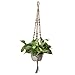 Antner Plant Hanger 4 Legs 35.5 Inches Macrame Jute Upgrade Version Hanging Planter for Indoor Outdoor and Square Pots,No Hoop