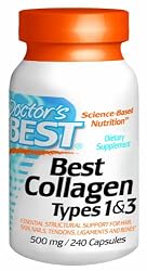 Doctor's Best Collagen Dietary Supplement, Types 1 and 3, 240 Count