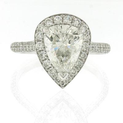 2.83ct Pear Shape Diamond Engagement Anniversary 