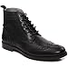 Kobbler Unze Mens Leather 'Taylor' Lace up Brogue Ankle Boots - IMP-M1