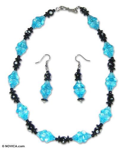 Bead jewelry set  'Peaceful One' 0.6 W 17.7 L