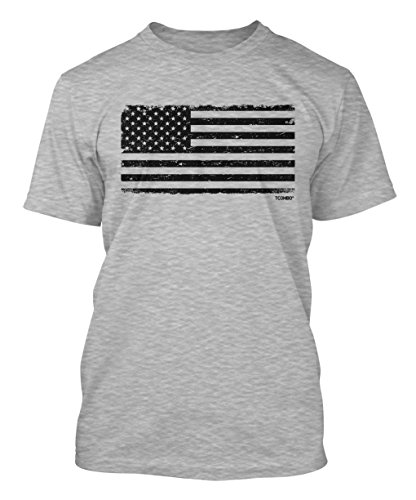 Distressed Black USA Flag Men's T-shirt