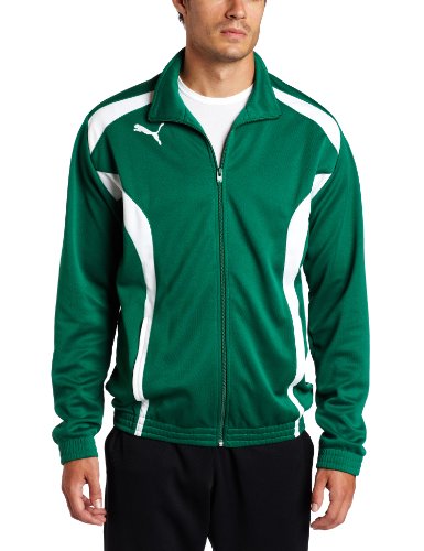 Puma Men's SMU Roma Training Warmup Jacket (New USA Forest/White, Medium)